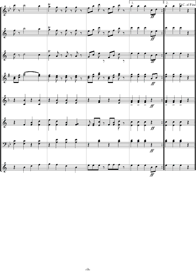 拉德斯基进行曲-总谱(钢琴谱)9