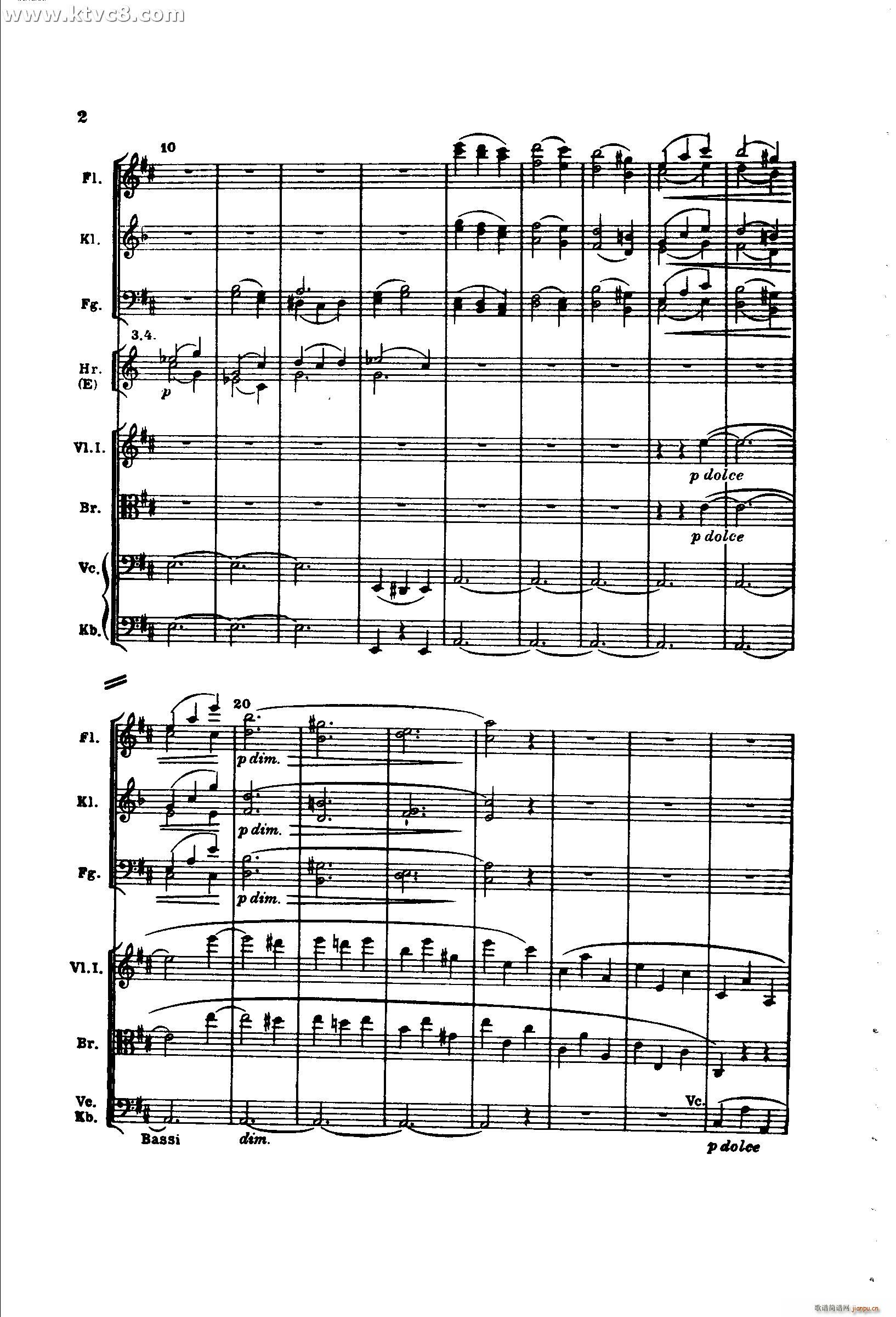 勃拉姆斯第二交响曲 第一乐章 不太快的快板 2