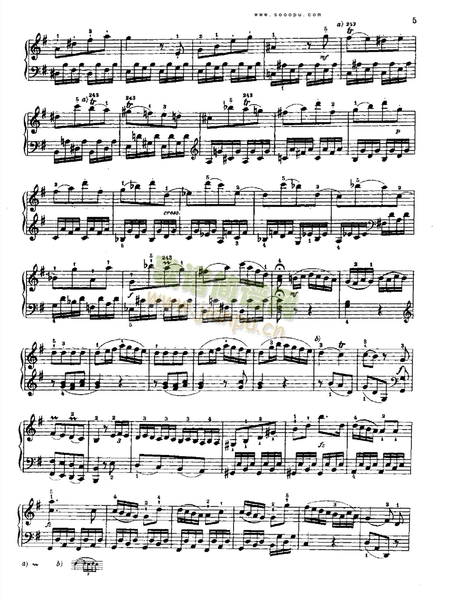 奏鸣曲一1776年出版键盘类钢琴(钢琴谱)3