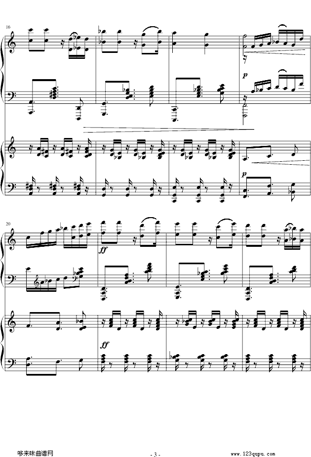 爵士双钢琴奏鸣曲第三乐章-米约(钢琴谱)3