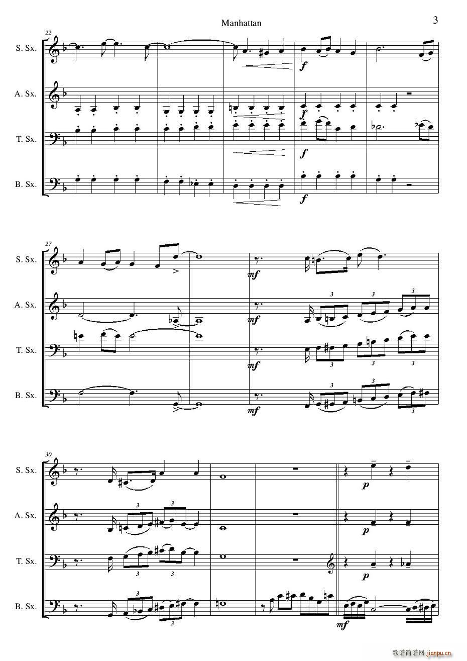 Manhattan score(總譜)3