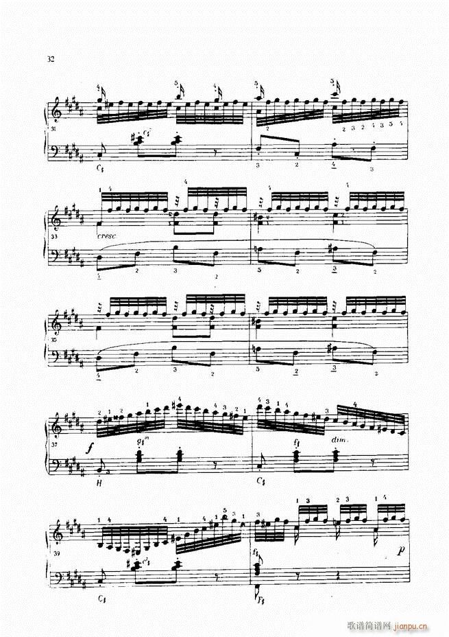 车尔尼手风琴练习曲集 Ⅳ(手风琴谱)32