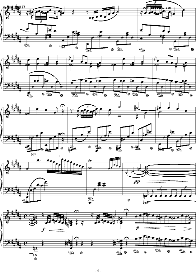 B大调夜曲Op.32No.1-肖邦 4