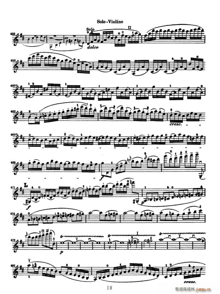 Konzert fur Violine(小提琴谱)10