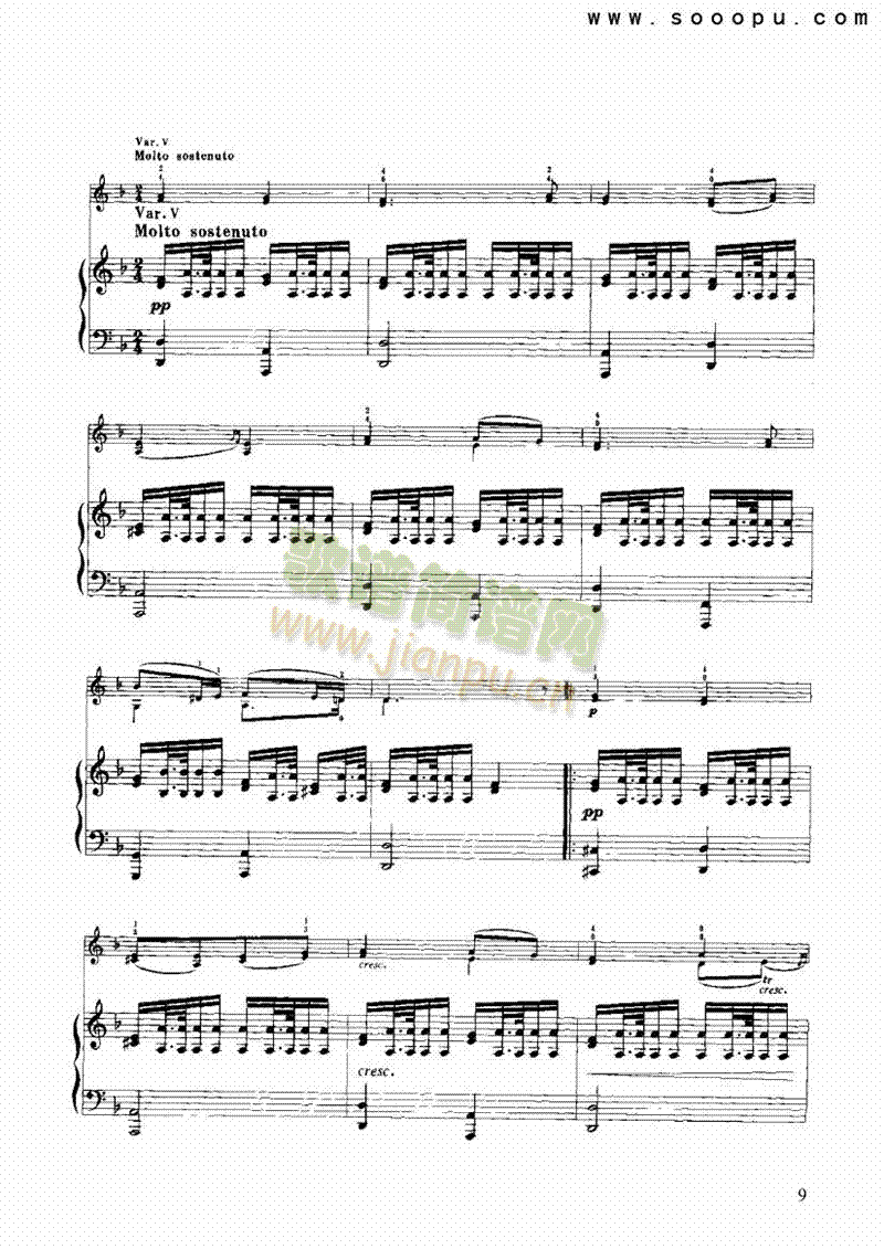 d小调变奏曲弦乐类小提琴(其他乐谱)9