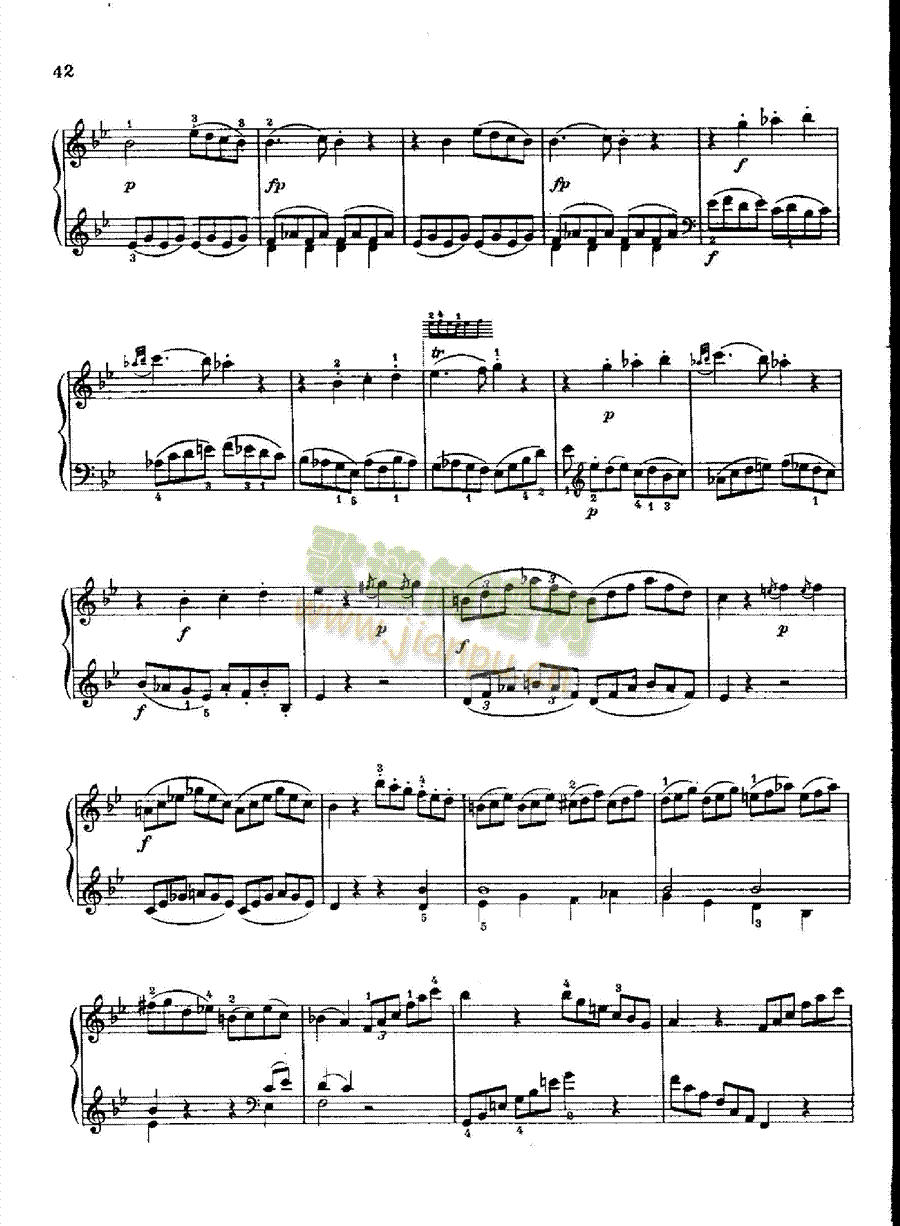 奏鸣曲Nr.281键盘类钢琴(钢琴谱)15