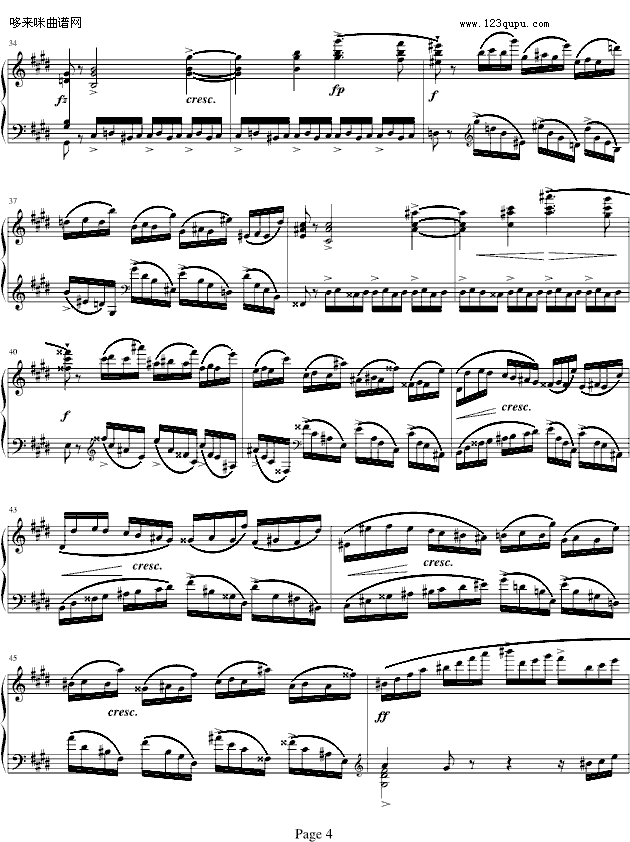 肖邦练习曲op10.4-肖邦 4