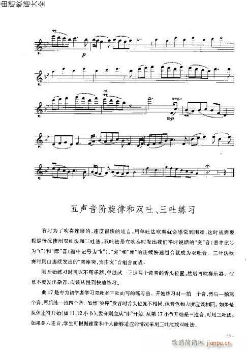 长笛入门与演奏21-40页(笛箫谱)19