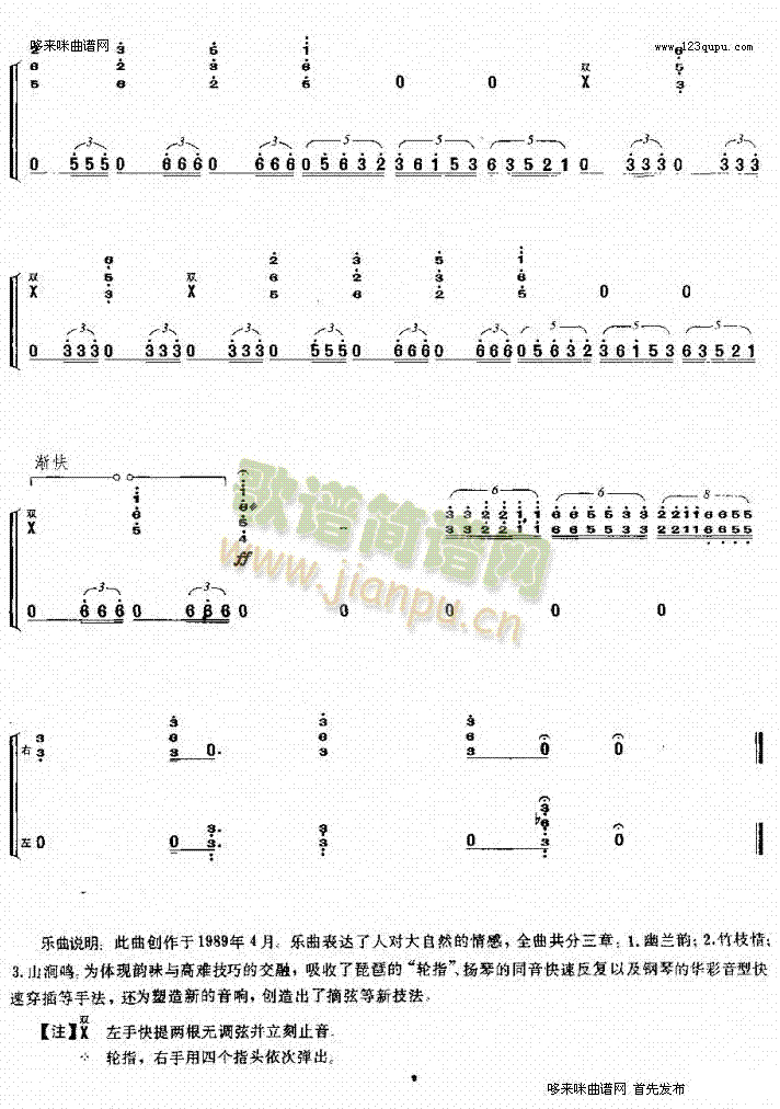 情景三章(古筝扬琴谱)9