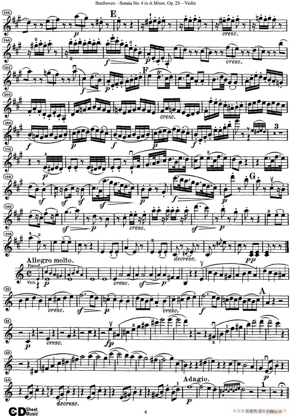 Violin Sonata No 4 in A Minor Op 23 4