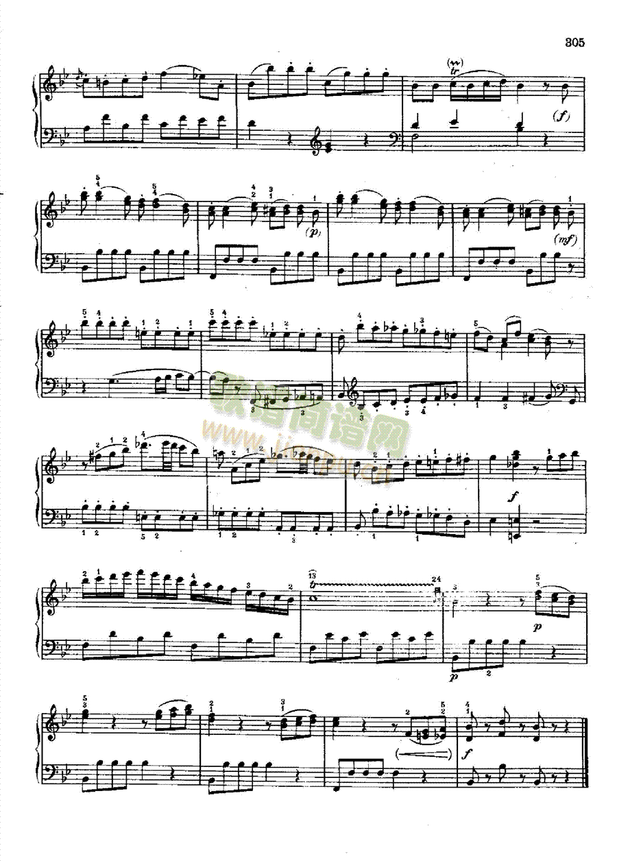 奏鸣曲Nr.570键盘类钢琴(钢琴谱)12