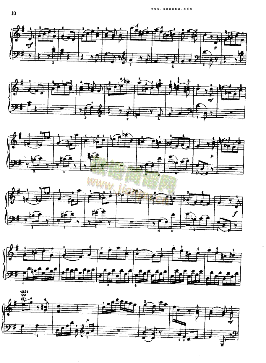 奏鸣曲一1776年出版键盘类钢琴(钢琴谱)8