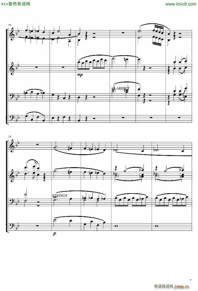 莫扎特g小调第40交响曲第一乐章 电子琴(总谱)5