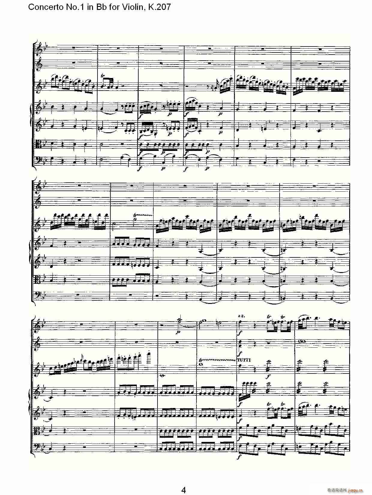 Concerto No.1 in Bb for Violin, K.207 4