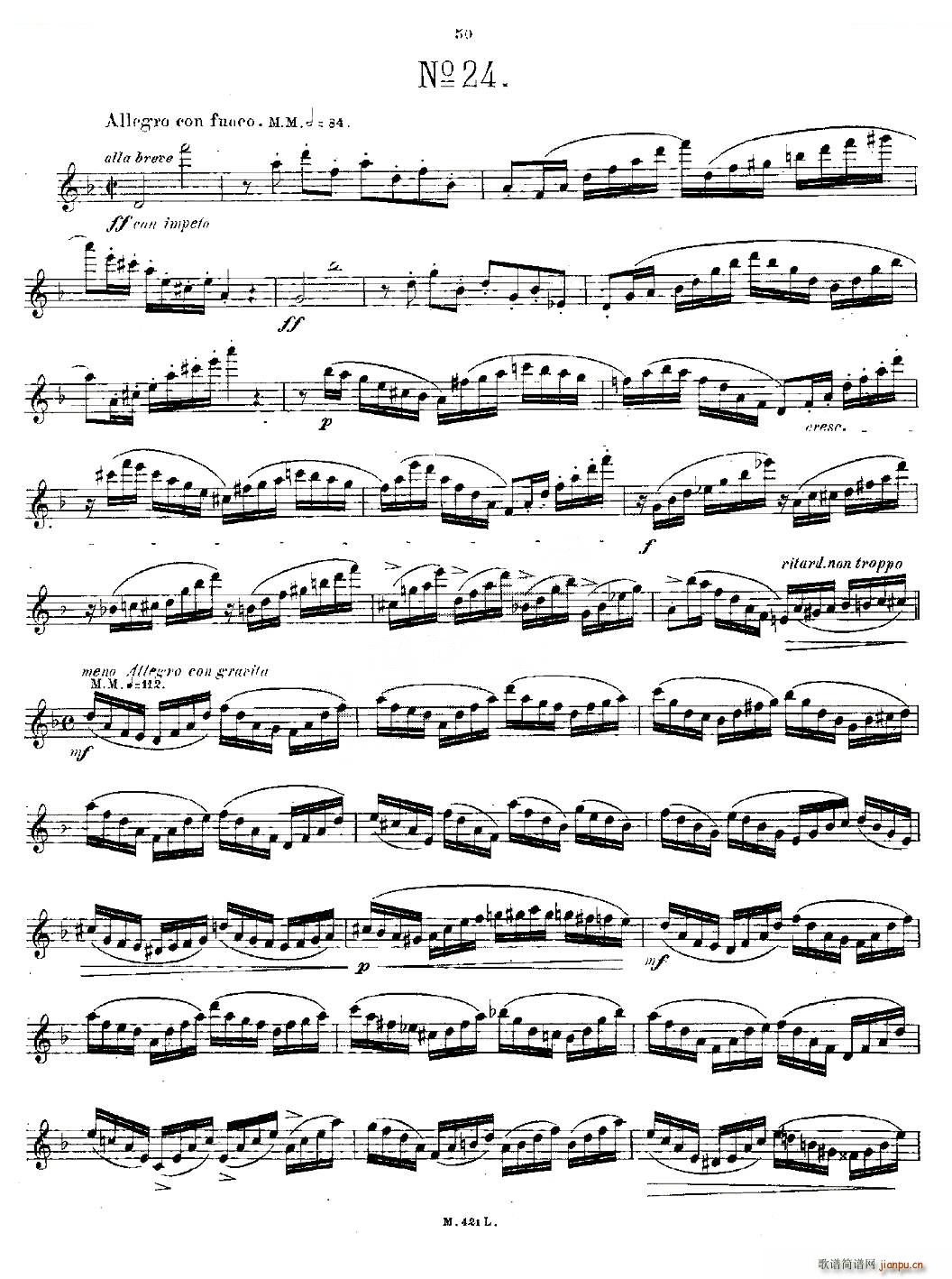 24首长笛练习曲 Op 15 之21 24 铜管(笛箫谱)8