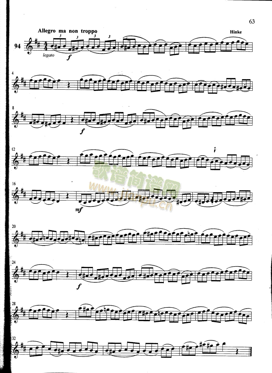 萨克斯管练习曲第100—063页(萨克斯谱)1