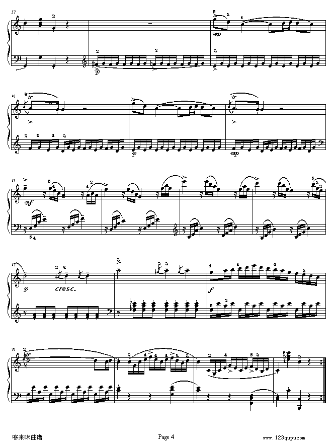 C大调第16钢琴奏鸣曲K.545第一乐章-莫扎特 4