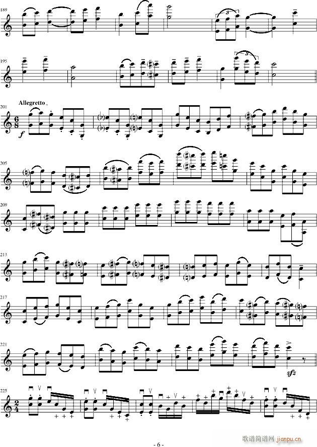 莫扎特主题炫技变奏曲(小提琴谱)6