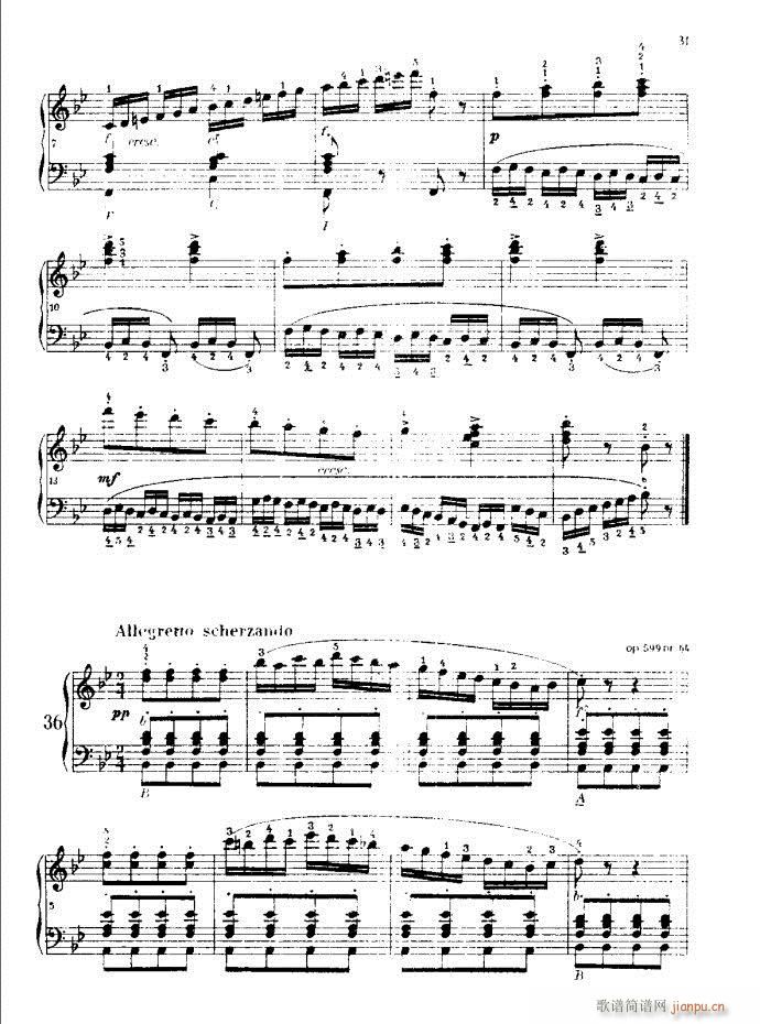 车尔尼手风琴练习曲集(手风琴谱)31
