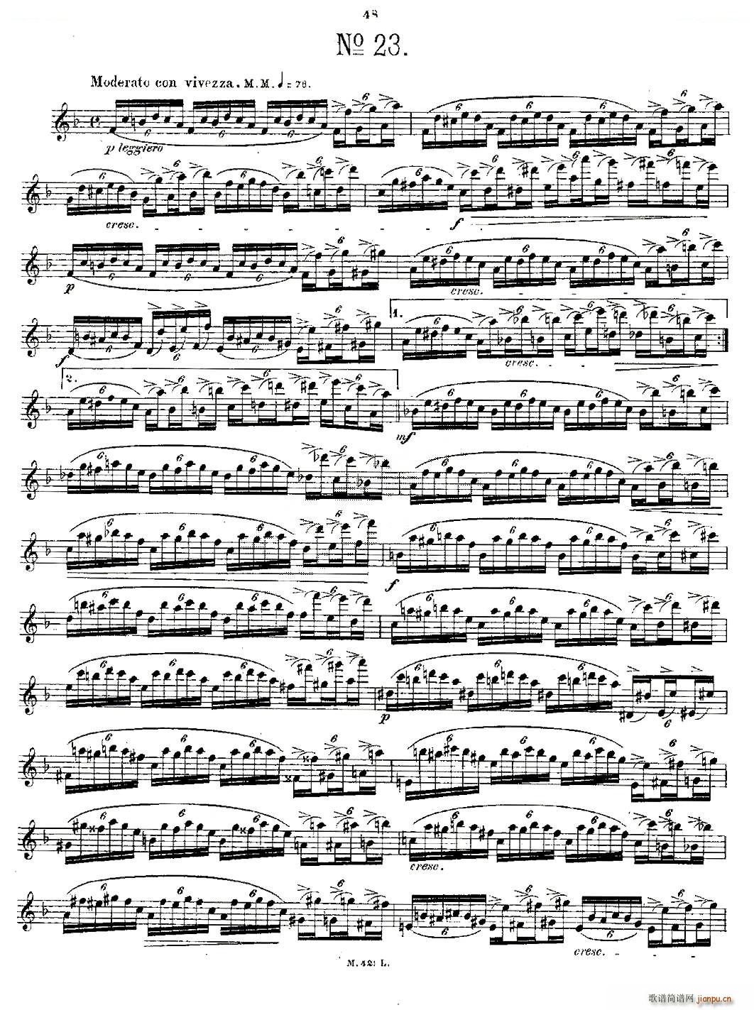 24首长笛练习曲 Op 15 之21 24 铜管(笛箫谱)6