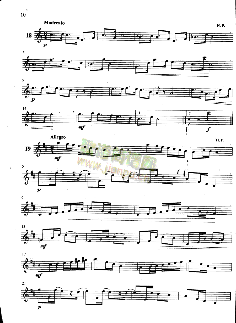 萨克斯管练习曲第100—010页(萨克斯谱)1