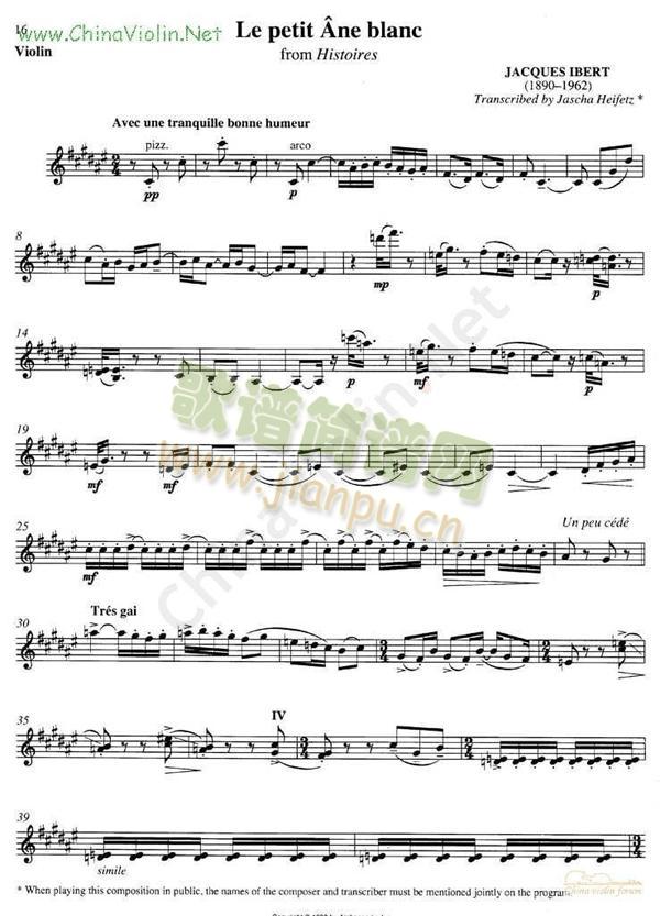 海菲茨-IBERTLe(小提琴谱)1