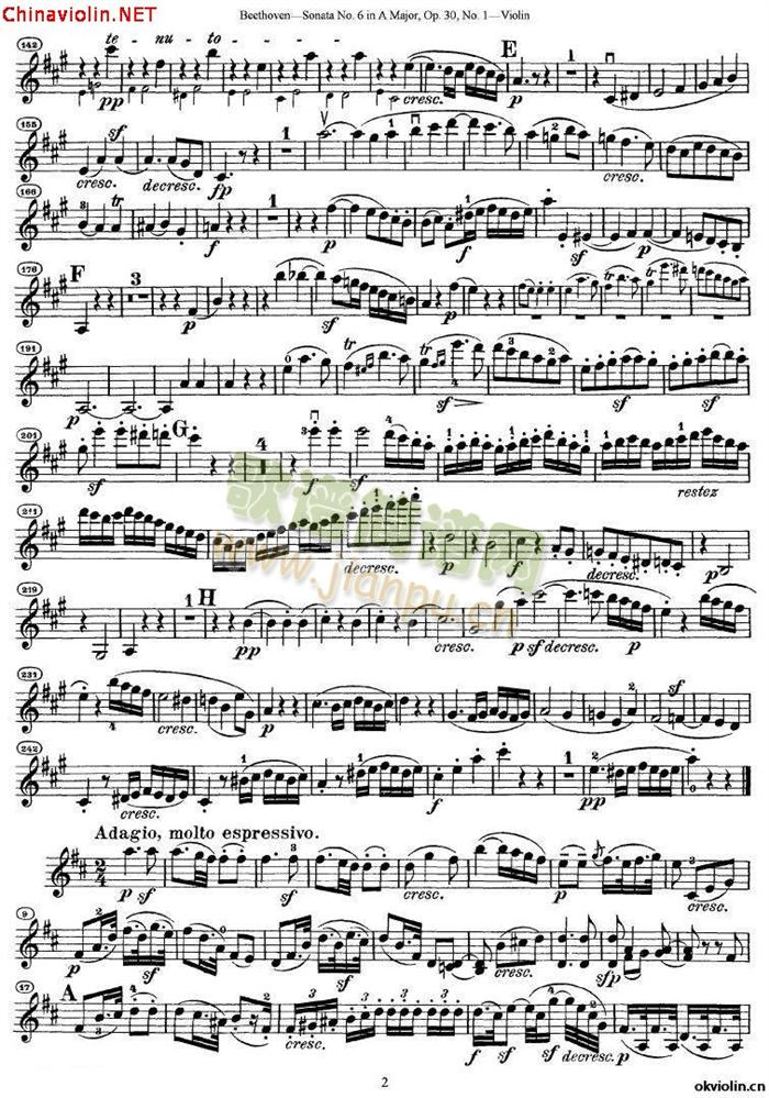 贝多芬第六号小提琴奏鸣曲A大调 2