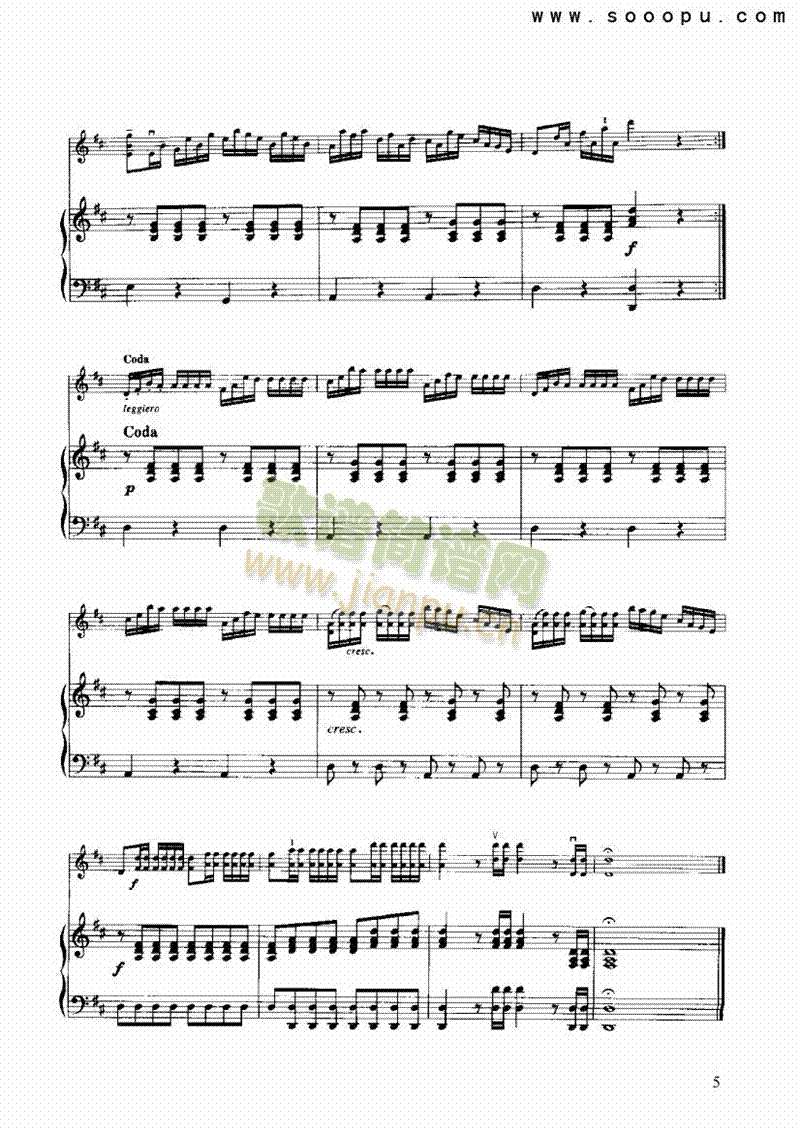 贝利尼主题与变奏曲弦乐类小提琴(其他乐谱)5