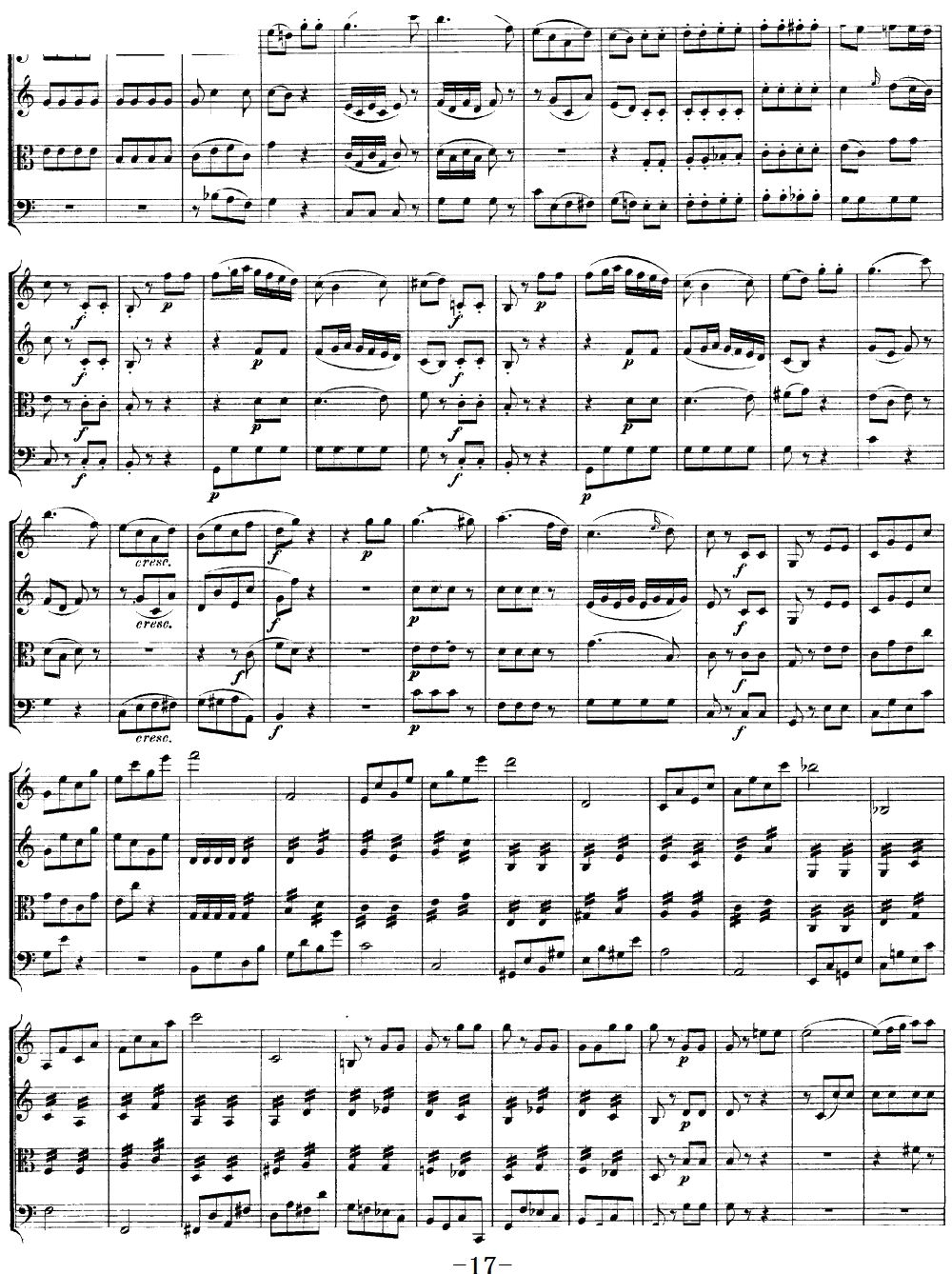 Mozart Quartet No 19 in C Major K 465(总谱)17