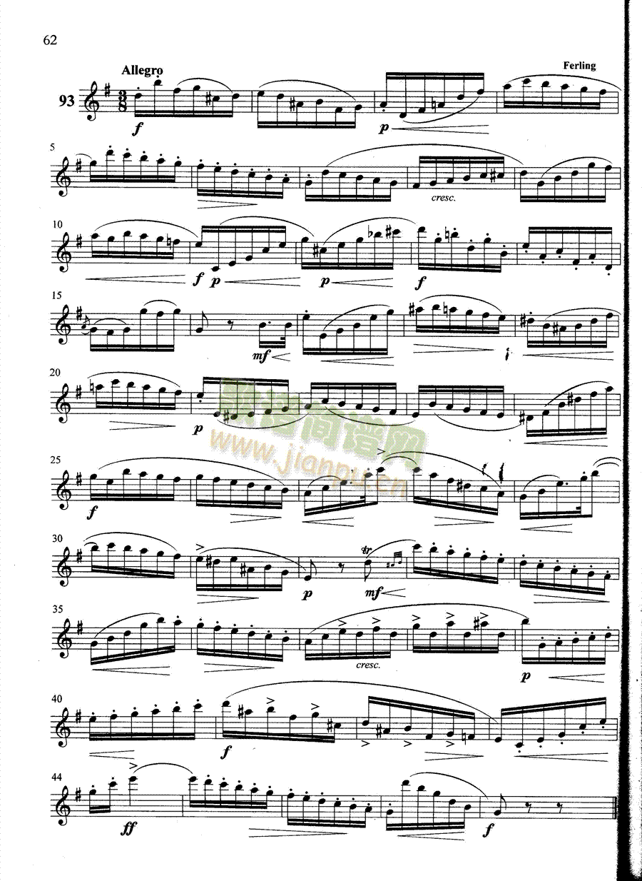 萨克斯管练习曲第100—062页(萨克斯谱)1