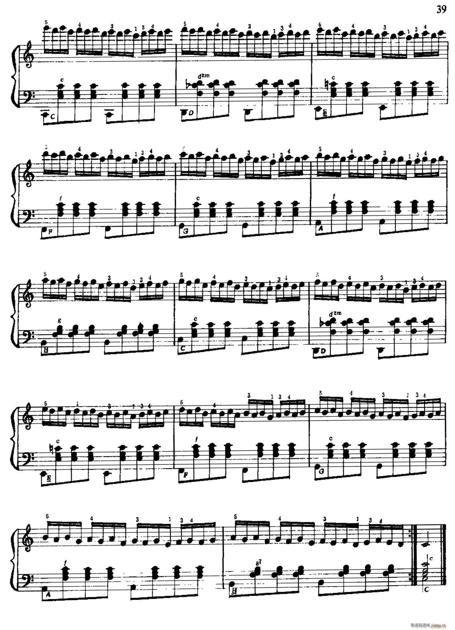 手风琴手指练习 第一部分 21 30(手风琴谱)18