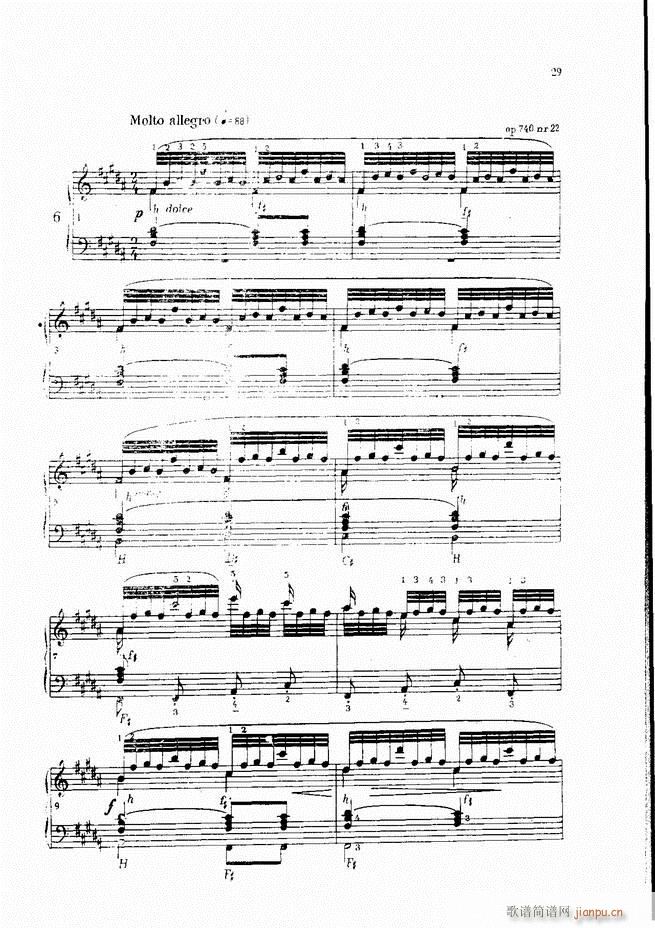 车尔尼手风琴练习曲集 Ⅳ(手风琴谱)29