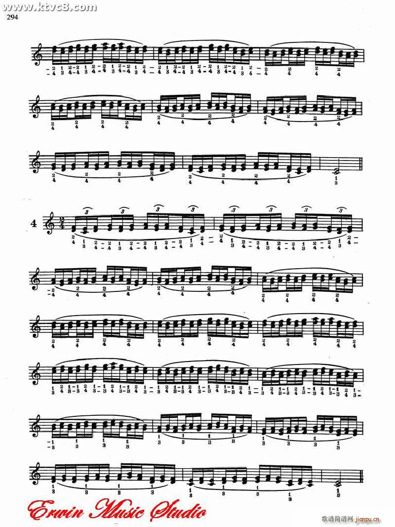 德米特里 康斯坦丁 多尼斯 24条小提琴三度和八度指法高级演练(小提琴谱)5