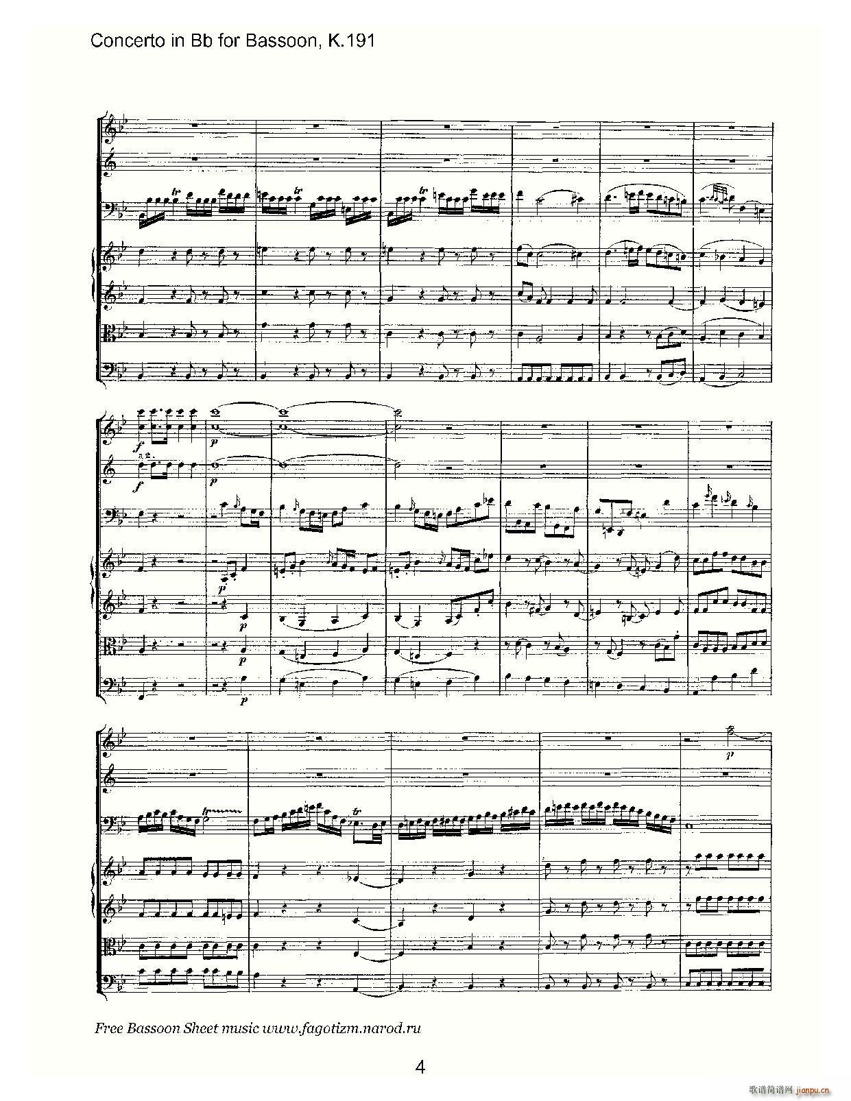 mozart score 莫扎特 4