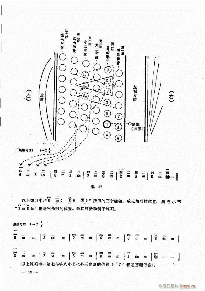 手风琴简易记谱法演奏教程 目录1 60(手风琴谱)43