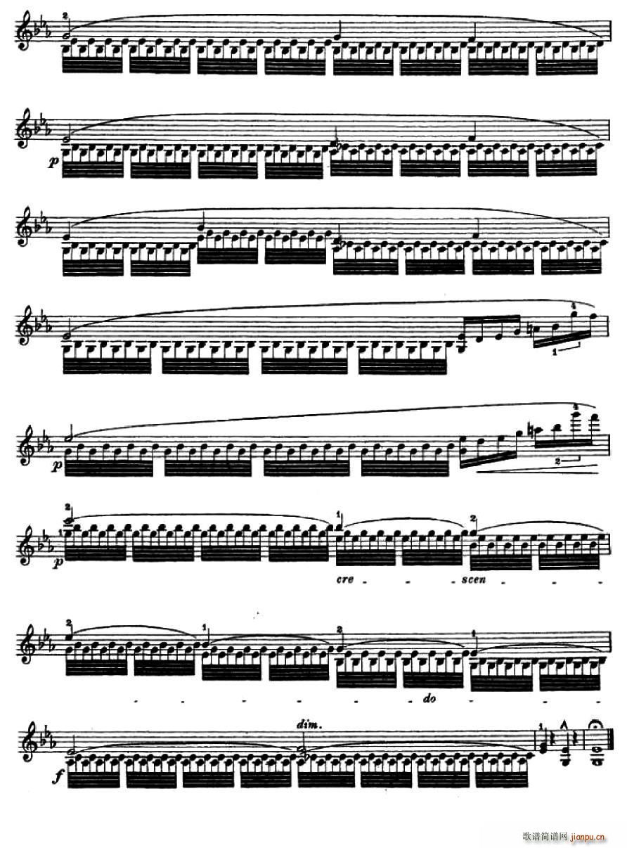 让 德尔菲 阿拉尔 12首小提琴隨想练习曲之19(小提琴谱)6