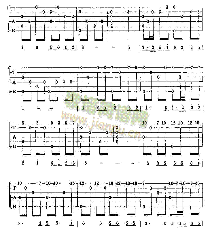 二泉映月吉他谱 2