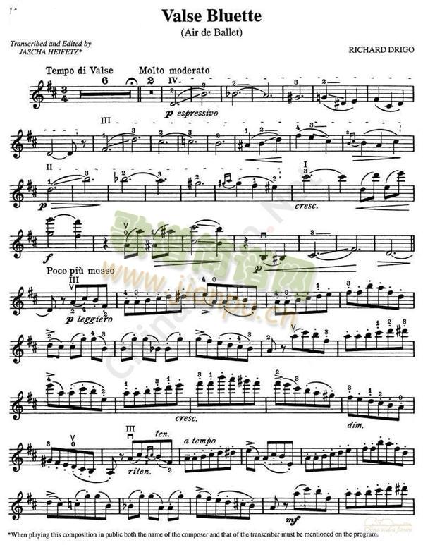 海菲茨-DRIGOValse(小提琴谱)1