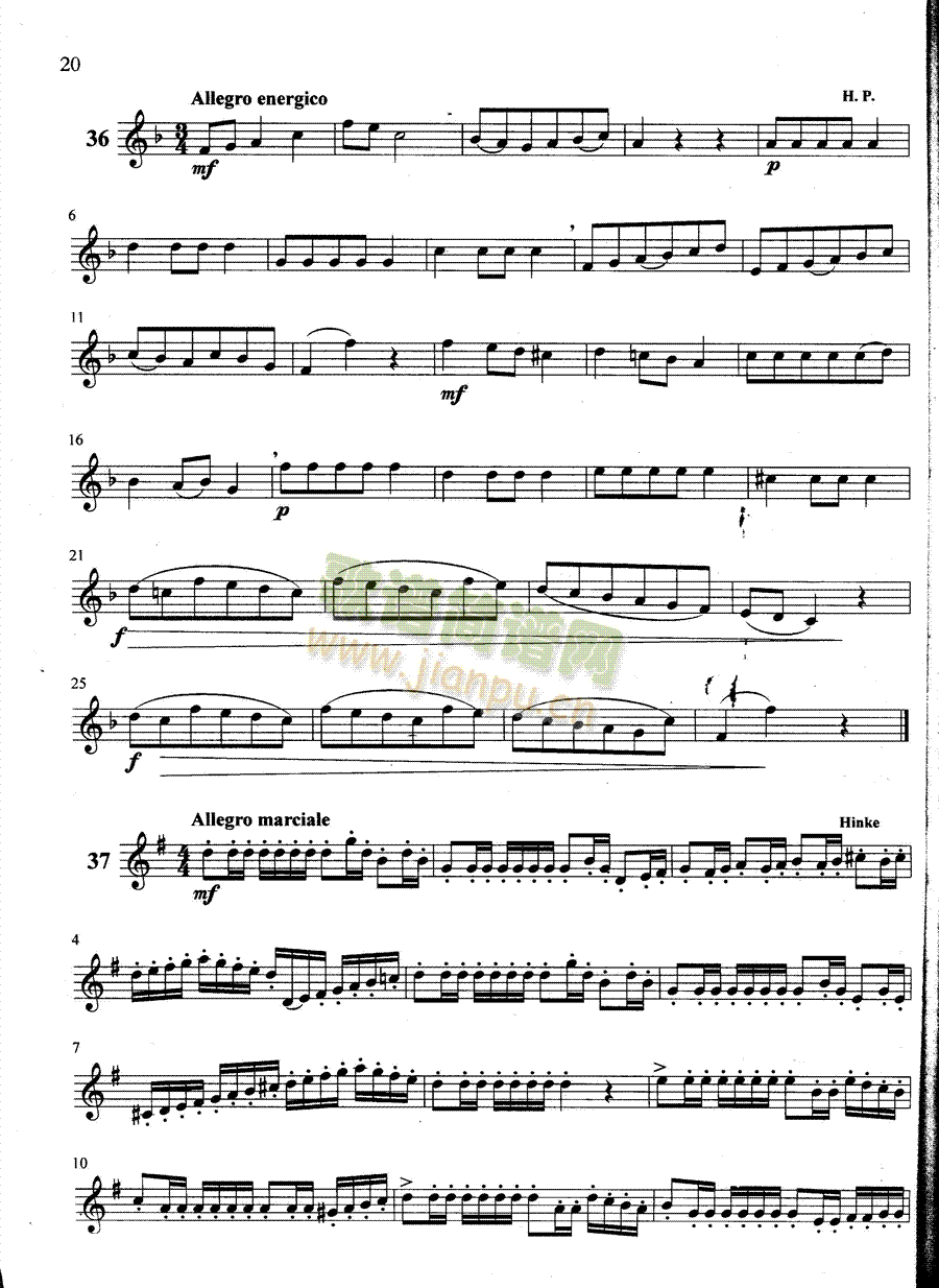 萨克斯管练习曲第100—020页(萨克斯谱)1