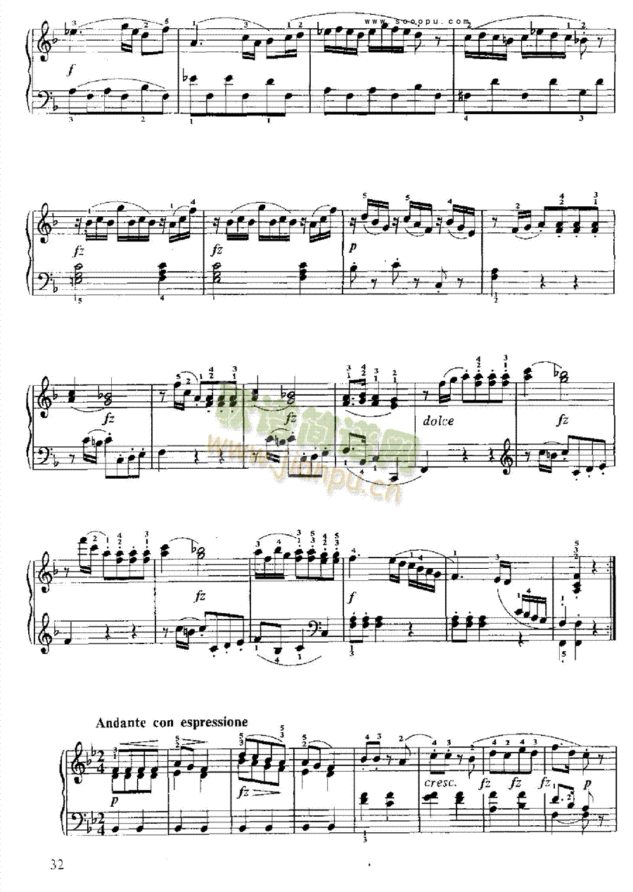 小奏鸣曲键盘类钢琴(钢琴谱)3