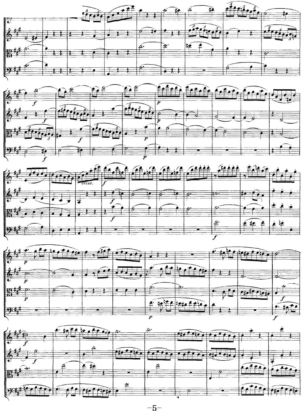 Mozart Quartet No 18 in A Major K 464(总谱)5
