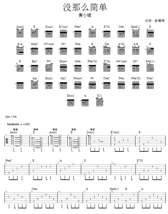沒那么簡單E調(diào)(吉他譜)1