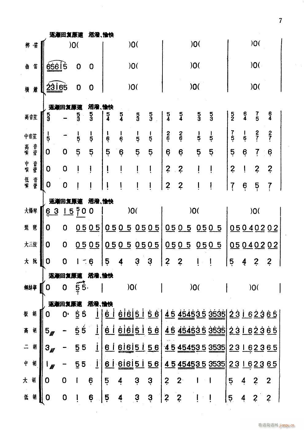 旱天雷 廣東音樂合奏曲(總譜)6