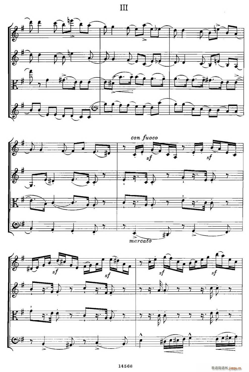QUARTET Op 83 第三部分 弦乐四重奏(总谱)25
