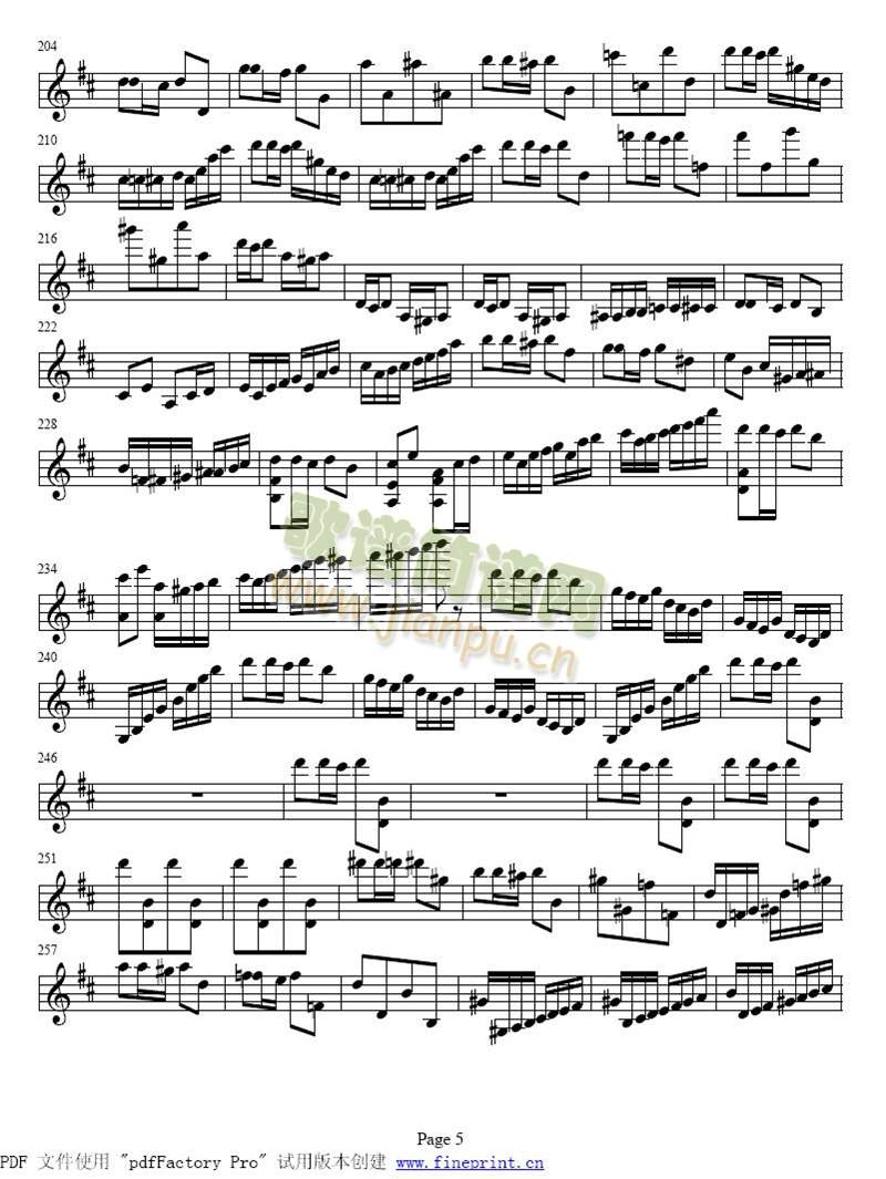 小提琴协奏曲　第二乐章1-8(其他)5