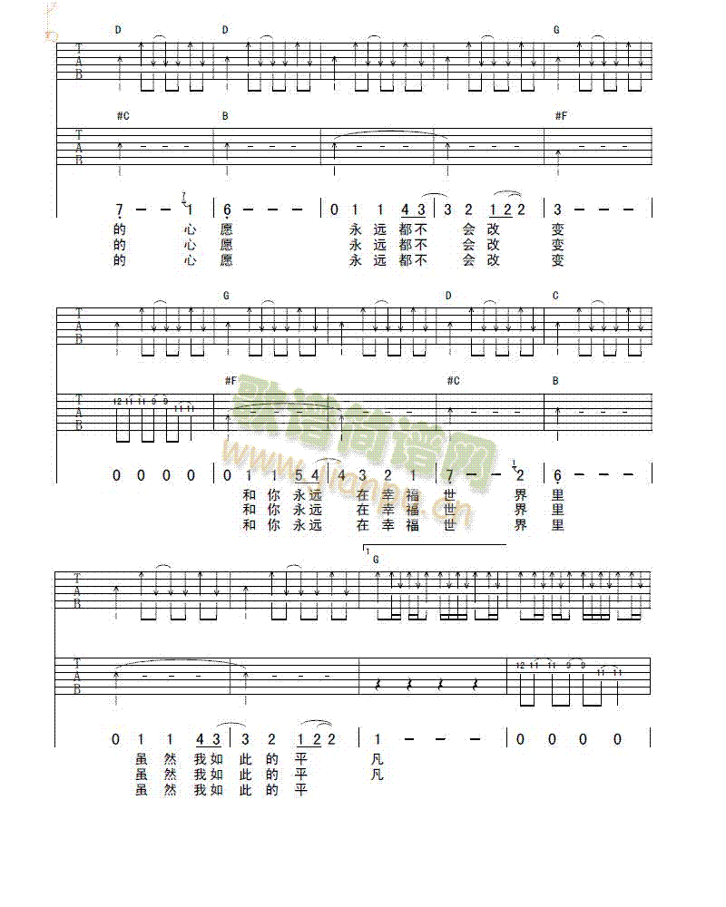 幸福(吉他譜)3