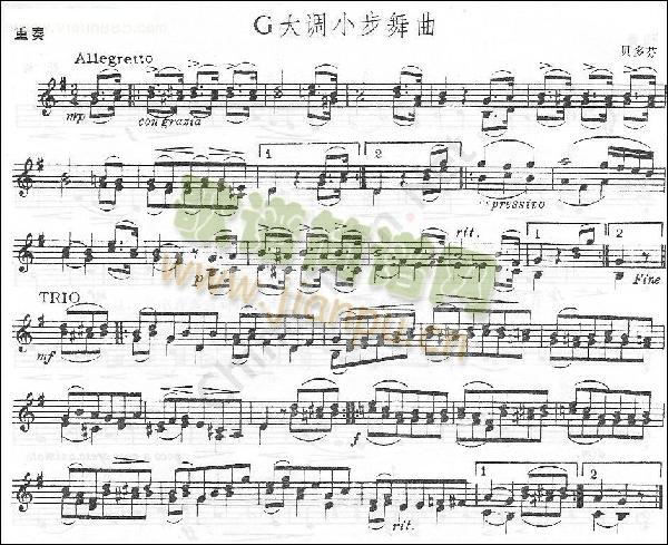 贝多芬重奏曲(小提琴谱)1