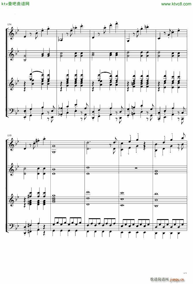 莫扎特g小调第40交响曲第一乐章 电子琴(总谱)13