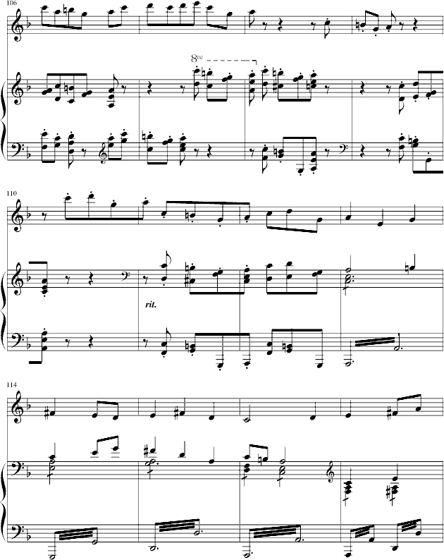 长笛钢琴奏鸣曲(笛箫谱)10