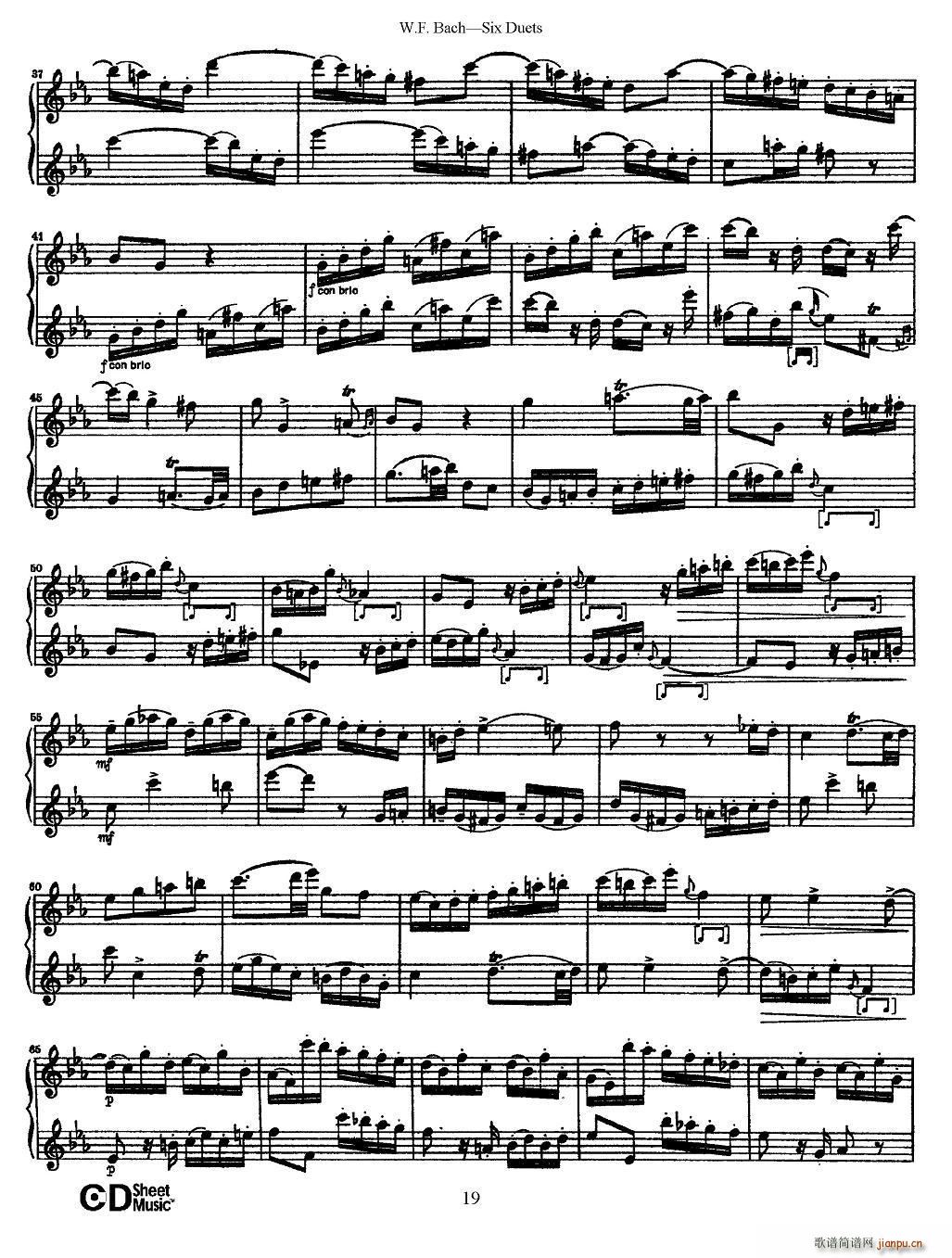 W F 巴赫 六首二重奏练习曲 3(笛箫谱)6